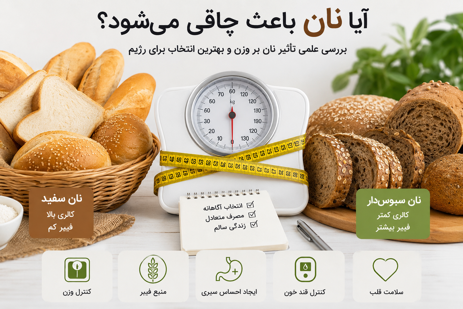 آیا نان باعث چاقی می‌شود؟ حقیقتی که بسیاری از افراد نمی‌دانند!